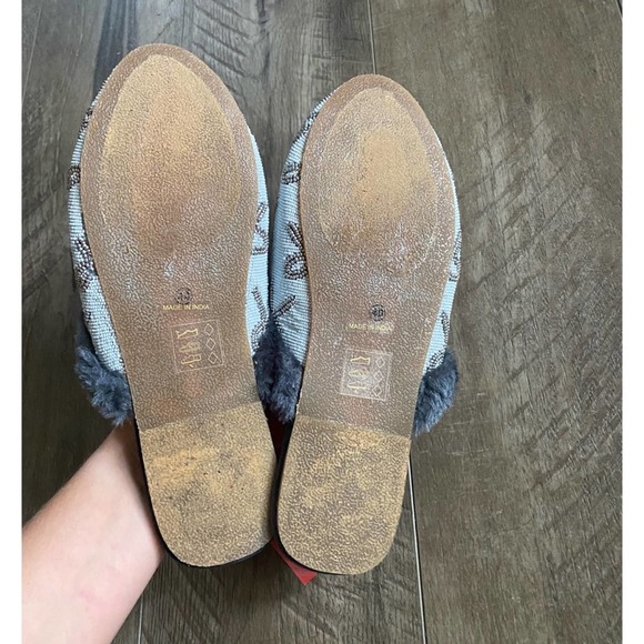NWT anthropologie elsa beaded bow slippers EU 40 - Picture 5 of 5